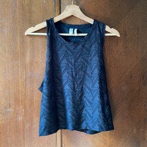 Z by Zella Nordstrom Athletic Crop Tank Black Small